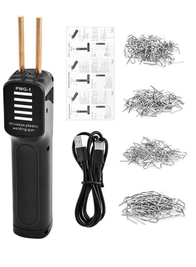 Cordless Portable 2-in-1 Plastic Welding Kit, with LED Light & Fast Heating, Plastic Welder/Welding Gun, 4 Welding Rods + 200 Hot Staples, Efficient For DIY Enthusiasts/Repairers - Image 5